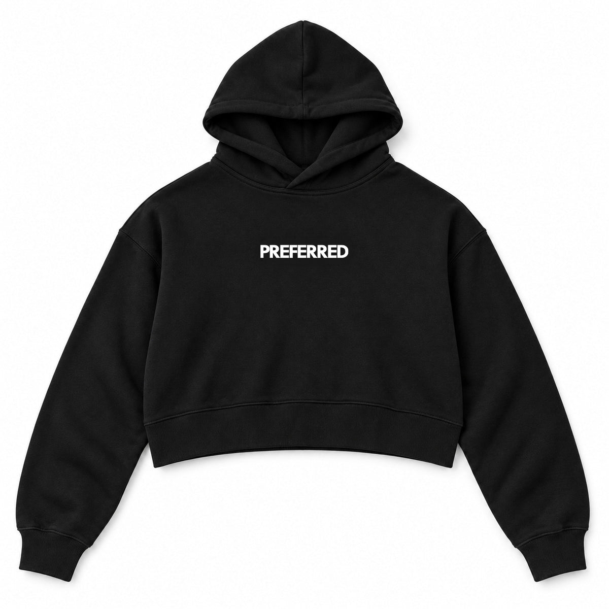 Preferred Women's Black Crop Hoodie