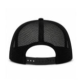 Black Embroidered Trucker Hat
