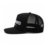 Black Embroidered Trucker Hat